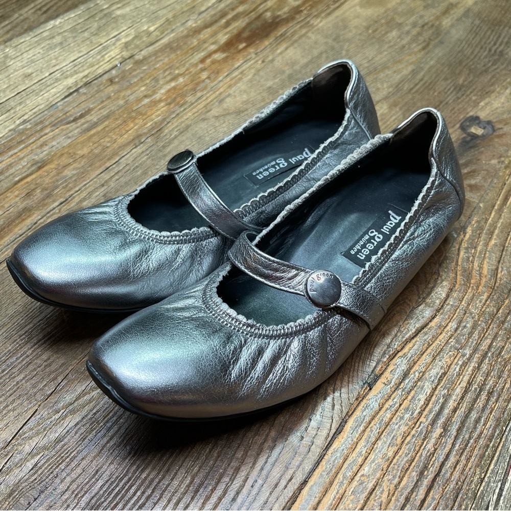 Paul Green Women's Munchen Metallic Mary Jane Flats UK 5 ~ 7.5 US